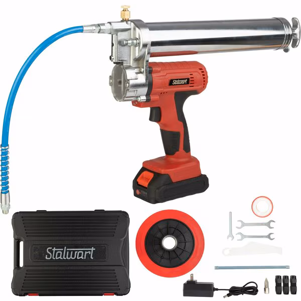 20V 12000 PSI Cordless Grease Gun, Red, Stalwart, Mfr#: 75-PT2010